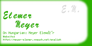 elemer meyer business card